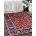 Mid-Century Modern Pink Oriental Rug in Family Room, urb2366