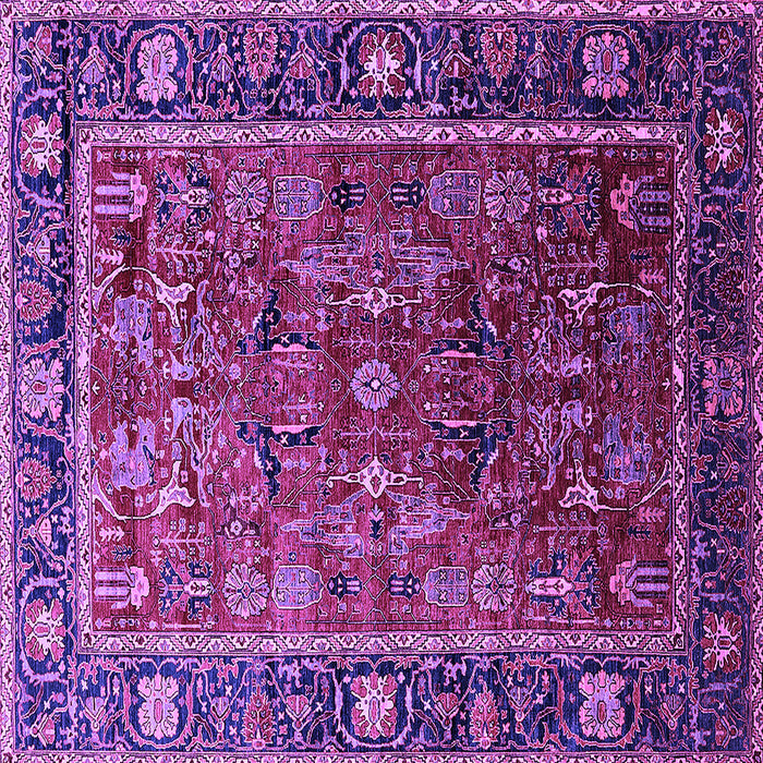 Square Oriental Purple Traditional Rug, urb2366pur