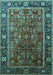 Oriental Turquoise Traditional Rug, urb2366turq