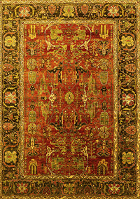 Oriental Yellow Traditional Rug, urb2366yw