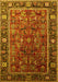 Oriental Yellow Traditional Rug, urb2366yw