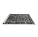 Sideview of Machine Washable Oriental Gray Traditional Rug, wshurb2366gry