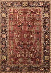 Oriental Brown Traditional Rug, urb2366brn