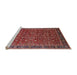 Sideview of Machine Washable Industrial Modern Tomato Red Rug, wshurb2367