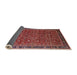 Sideview of Mid-Century Modern Red Oriental Rug, urb2367