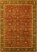 Machine Washable Oriental Yellow Traditional Rug, wshurb2367yw