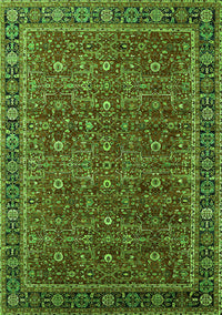 Oriental Green Traditional Rug, urb2367grn