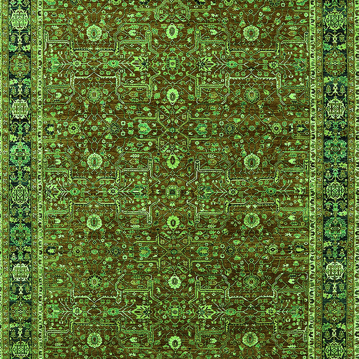 Oriental Green Traditional Rug, urb2367grn