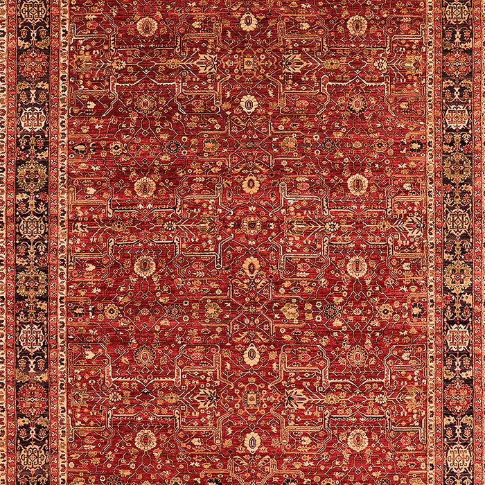 Machine Washable Oriental Orange Traditional Area Rugs, wshurb2367org
