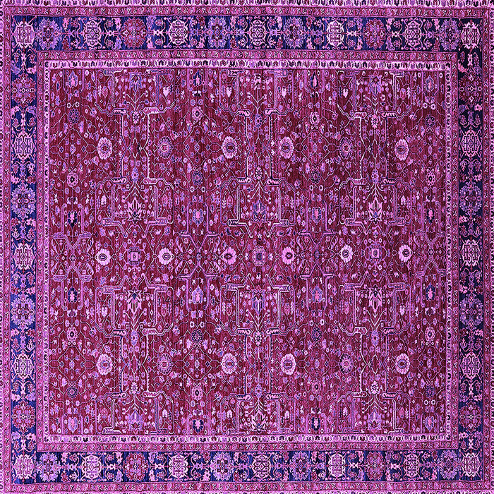 Square Oriental Purple Traditional Rug, urb2367pur