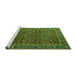 Sideview of Machine Washable Oriental Green Traditional Area Rugs, wshurb2367grn