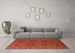 Machine Washable Oriental Orange Traditional Area Rugs in a Living Room, wshurb2367org