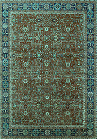 Oriental Turquoise Traditional Rug, urb2367turq