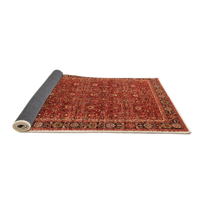Sideview of Oriental Orange Traditional Rug, urb2367org