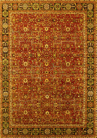 Oriental Yellow Traditional Rug, urb2367yw