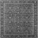 Square Machine Washable Oriental Gray Traditional Rug, wshurb2367gry