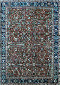 Oriental Light Blue Traditional Rug, urb2367lblu