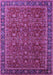 Machine Washable Oriental Purple Traditional Area Rugs, wshurb2367pur