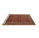 Sideview of Machine Washable Oriental Brown Traditional Rug, wshurb2367brn