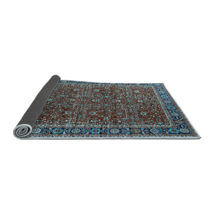 Sideview of Oriental Light Blue Traditional Rug, urb2367lblu