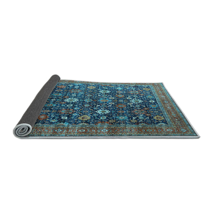 Sideview of Oriental Light Blue Industrial Rug, urb2368lblu
