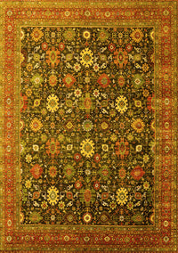 Oriental Yellow Industrial Rug, urb2368yw