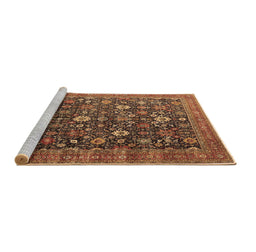 Sideview of Machine Washable Oriental Brown Industrial Rug, wshurb2368brn