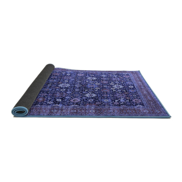 Sideview of Oriental Blue Industrial Rug, urb2368blu