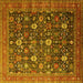 Square Oriental Yellow Industrial Rug, urb2368yw