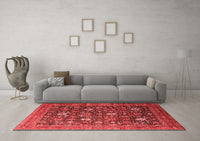 Machine Washable Oriental Red Industrial Rug, wshurb2368red