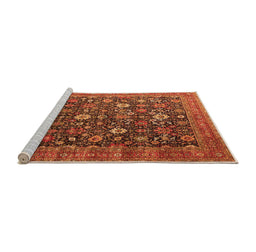 Sideview of Machine Washable Oriental Orange Industrial Area Rugs, wshurb2368org
