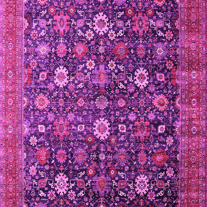 Machine Washable Oriental Pink Industrial Rug, wshurb2368pnk