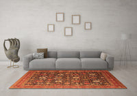 Machine Washable Oriental Orange Industrial Rug, wshurb2368org