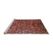 Sideview of Machine Washable Industrial Modern Tomato Red Rug, wshurb2369