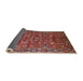 Sideview of Mid-Century Modern Red Oriental Rug, urb2369