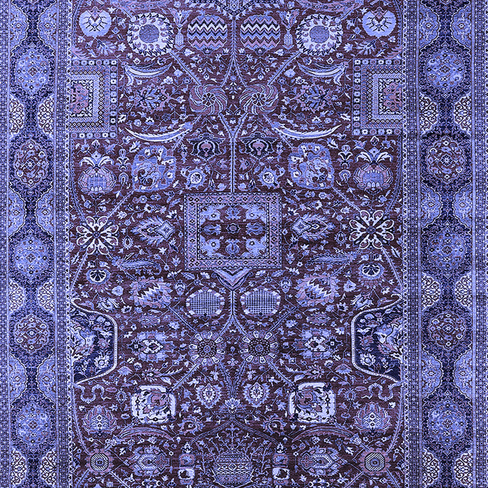 Machine Washable Oriental Blue Traditional Rug, wshurb2369blu