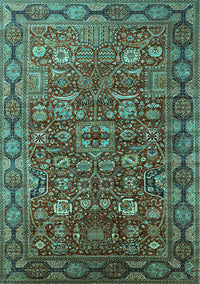 Oriental Turquoise Traditional Rug, urb2369turq