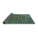 Sideview of Oriental Turquoise Traditional Rug, urb2369turq