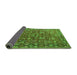Sideview of Oriental Green Traditional Rug, urb2369grn
