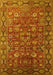 Machine Washable Oriental Yellow Traditional Rug, wshurb2369yw