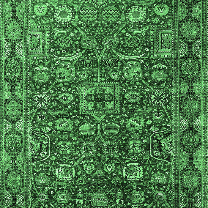 Oriental Emerald Green Traditional Rug, urb2369emgrn