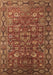 Machine Washable Oriental Brown Traditional Rug, wshurb2369brn