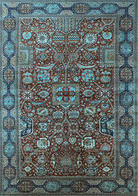 Oriental Light Blue Traditional Rug, urb2369lblu