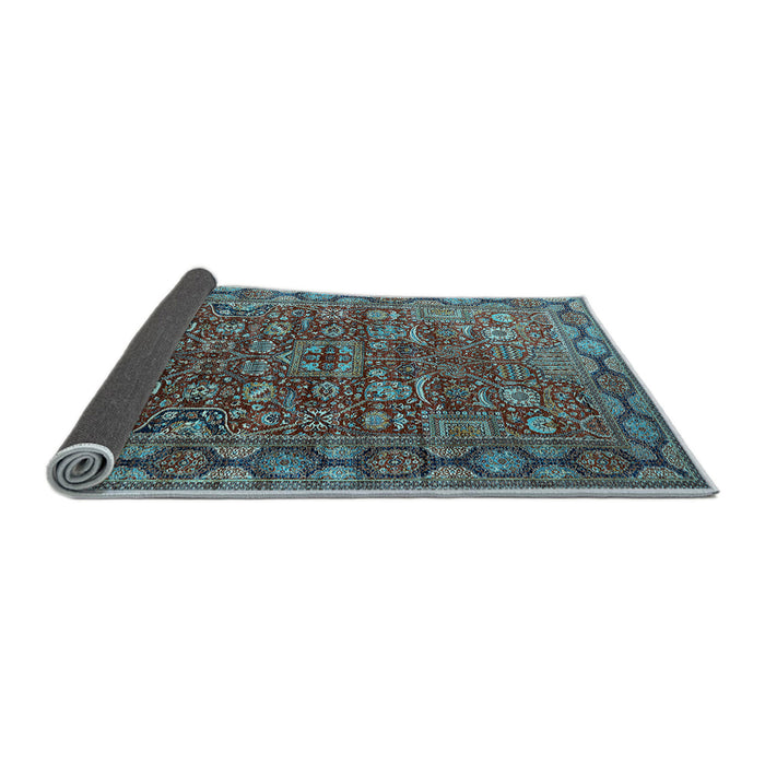 Sideview of Oriental Light Blue Traditional Rug, urb2369lblu