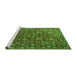 Sideview of Machine Washable Oriental Green Traditional Area Rugs, wshurb2369grn