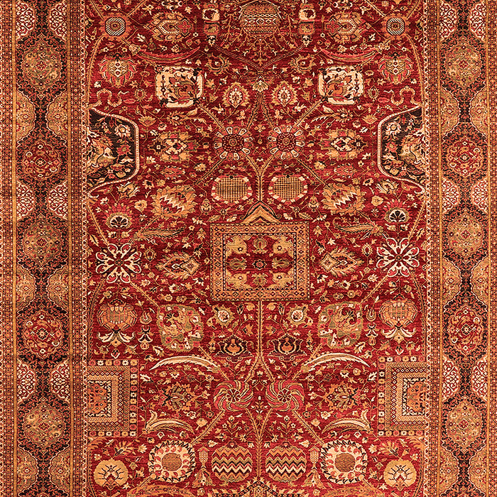 Oriental Orange Traditional Rug, urb2369org
