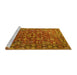 Sideview of Machine Washable Oriental Yellow Traditional Rug, wshurb2369yw