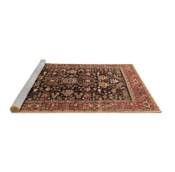 Sideview of Machine Washable Oriental Brown Industrial Rug, wshurb2370brn