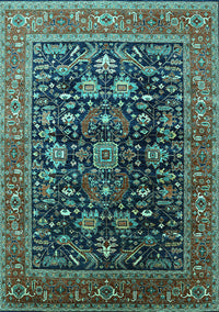 Oriental Turquoise Industrial Rug, urb2370turq