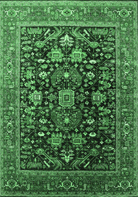 Oriental Emerald Green Industrial Rug, urb2370emgrn